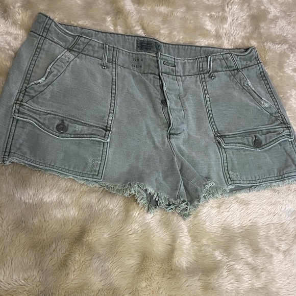 American Eagle Outfitters Pants - American Eagle Outfitters Olive Cargo Shorts